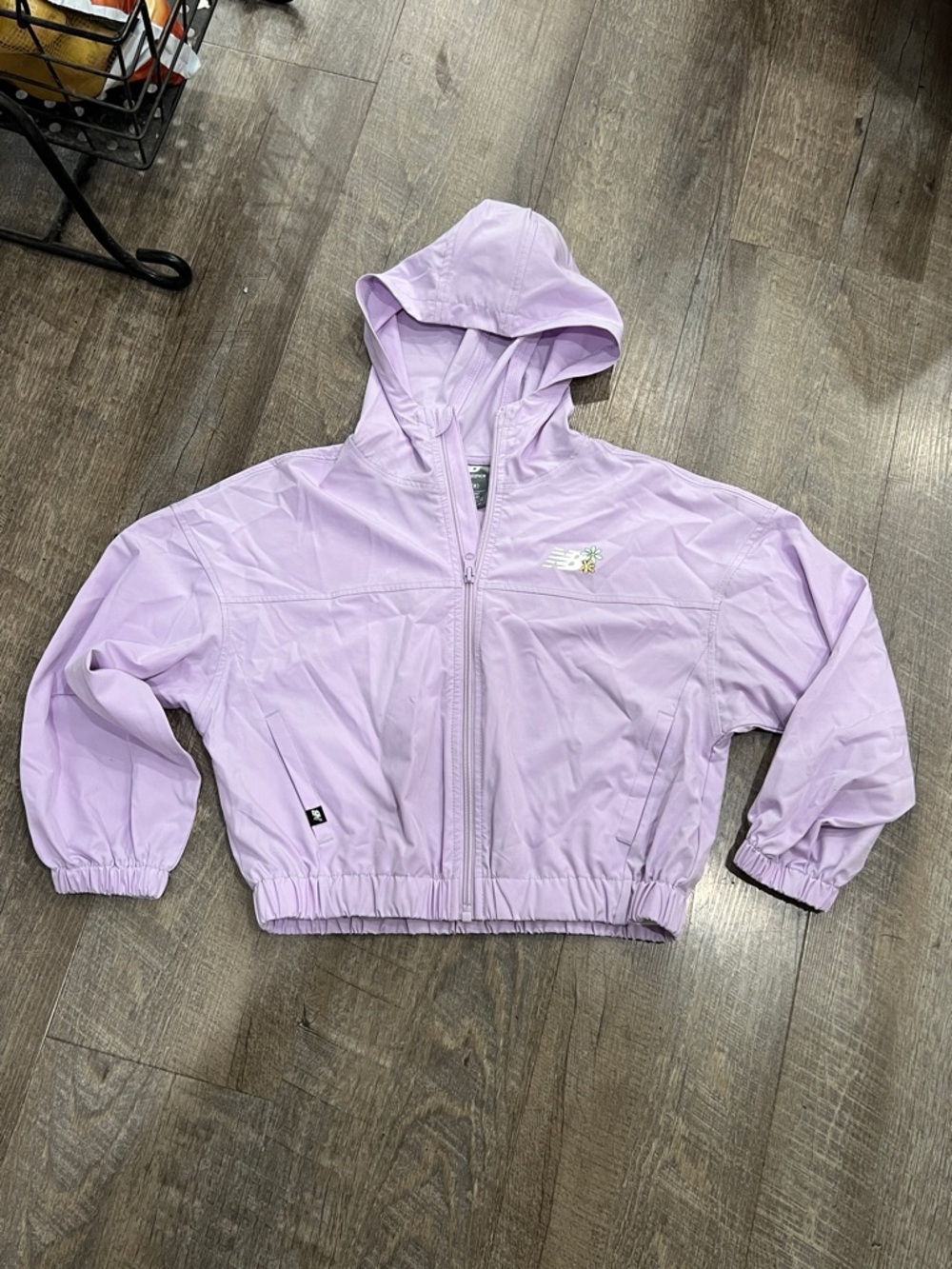 New Balance Lavender Hooded Kids Windbreaker Jacket